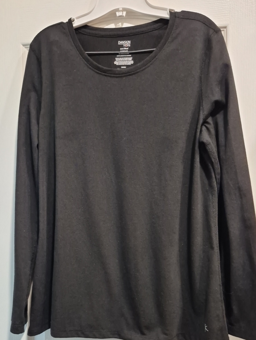Danskin Now Women's Long Sleeve Tee in Black